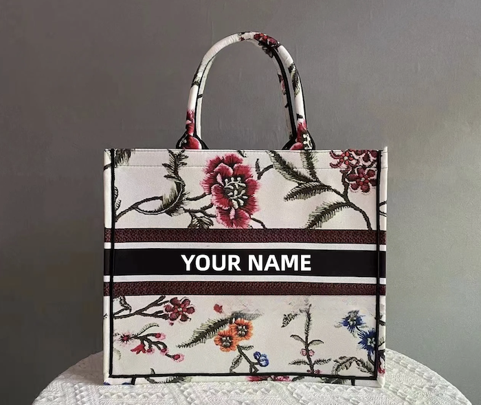 Elegant Dior Book Tote Bag Replica in Dior Book Tote Customized Name