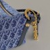 Replica Diorstar Hobo Bag with Chain Blue Denim Dior Oblique Jacquard
