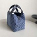 Replica Medium Dior Toujours Bag Blue Denim Dior Oblique Jacquard