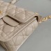 Replica Small Dior Jolie Top Handle Bag Beige Cannage Calfskin