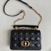 Replica Small Dior Jolie Top Handle Bag Black Cannage Calfskin