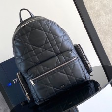 Replica Dior Backpack Black Maxicannage Calfskin