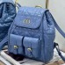 Medium Dior Caro Backpack blue