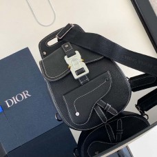 Replica Dior Gallop Sling Bag Black Grained Calfskin