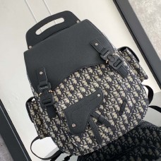 Replica Dior Maxi Gallop Backpack Beige and Black Dior Oblique Jacquard
