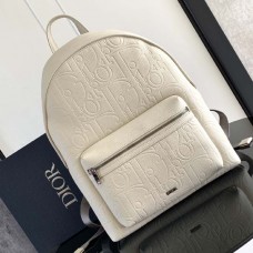 Replica Dior Rider 2.0 Zipped Backpack Beige Dior Gravity Leather