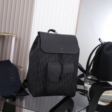 Replica Dior Saddle Backpack Black Dior Oblique Jacquard