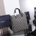 Replica Dior Saddle Tote Bag with Shoulder Strap Beige and Black Dior Oblique Jacquard