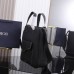 Replica Dior Saddle Tote Bag with Shoulder Strap Black Grained Calfskin