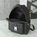 Replica Dior Saddle Zip Backpack Black Grained Calfskin