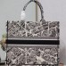 Replica Large Dior Book Tote Beige and Navy Blue Plan de Paris Embroidery