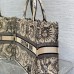 Replica Large Dior Book Tote Beige and Black Toile de Jouy Soleil Embroidery