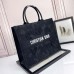 Replica Large Dior Book Tote Black D-lace Butterfly Embroidery With 3d Macrame Effect