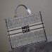 Replica Large Dior Book Tote White and Black Miss Dior Allover Embroidery