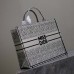 Replica Large Dior Book Tote White and Black Miss Dior Allover Embroidery