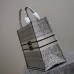 Replica Large Dior Book Tote White and Black Miss Dior Allover Embroidery