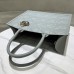 Replica Medium Dior Book Tote Stone Gray Macrocannage Calfskin