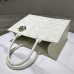 Replica Medium Dior Book Tote White Macrocannage Calfskin