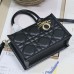 Replica Mini Dior Book Tote Black Macrocannage Calfskin