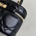 Replica Dior Caro Mini Vanity Case Black Macrocannage Lambskin