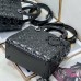 Lady Dior Diamond Motif Bag black