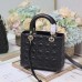 Replica Medium Lady Dior Bag Black Cannage Lambskin