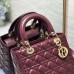 Medium Lady Dior Bag burgundy