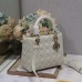 Replica Medium Lady Dior Bag White Cannage Lambskin