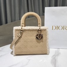 Replica Medium Lady Dior Shearling Bag