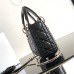 Replica Mini Lady Dior Bag Black Pearlescent Cannage Lambskin