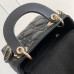 Replica Mini Lady Dior Bag Black Pearlescent Cannage Lambskin