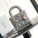 Replica Mini Lady Dior Bag Gray Pearlescent Cannage Lambskin