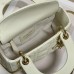 Replica Mini Lady Dior Bag White Pearlescent Cannage Lambskin