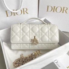 Replica My Dior Mini Bag White Cannage Lambskin