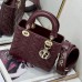 Small Lady Dior Bag burgundy