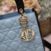 Replica Small Lady Dior Bag Two-Tone Sky Blue and Steel Gray Cannage Lambskin