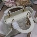 Replica Small Lady Dior Bag White Cannage Lambskin
