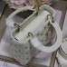 Replica Small Lady Dior My ABCDior Bag Latte Cannage Lambskin with Gold-Finish Zodiac Sign Studs