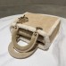 Lady Dior Bag beige suede