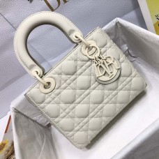 Elegant Dior Bag Replica in Classic Small Lady Dior My ABCDior Bag White