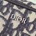 Replica Dior Saddle Triple Pouch Beige and Black Dior Oblique Jacquard