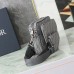 Replica Dior Saddle Triple Pouch Deep Gray Dior Oblique Jacquard