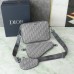 Replica Dior Saddle Triple Pouch Deep Gray Dior Oblique Jacquard