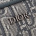 Replica Dior Saddle Triple Pouch Deep Gray Dior Oblique Jacquard