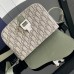 Replica Dior Small Saddle Messenger Bag with Flap Khaki Dior Oblique Jacquard