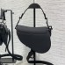 Mini Saddle Bag with Strap Black Ultramatte Calfskin