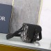 Replica Dior Mini Saddle Messenger Bag with Flap Beige and Black Dior Oblique Jacquard