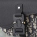 Replica Dior Mini Saddle Messenger Bag with Flap Beige and Black Dior Oblique Jacquard