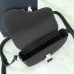 Replica Dior Mini Saddle Messenger Bag with Flap Black Grained Calfskin