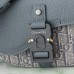 Replica Dior Mini Saddle Messenger Bag with Flap Deep Gray Dior Oblique Jacquard